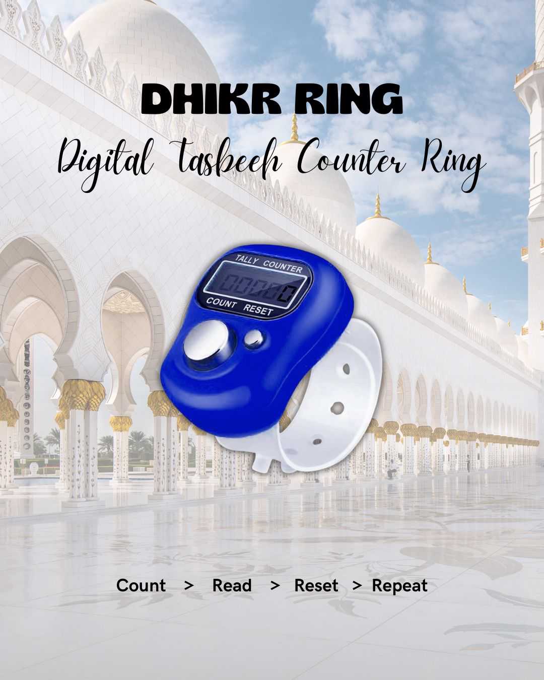 Digital Tasbeeh Counter Ring | Dhikr Ring | Digital Tele Counter
